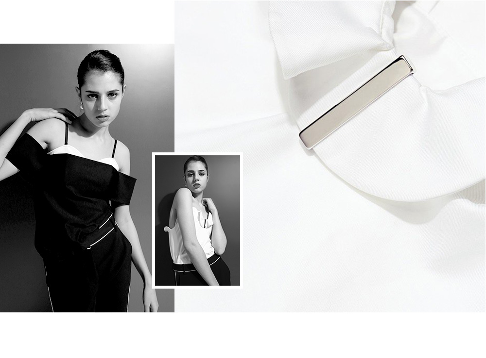 black and white