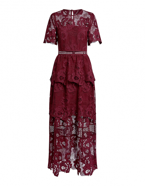  Lace Guipure Tiered Maxi Dress
