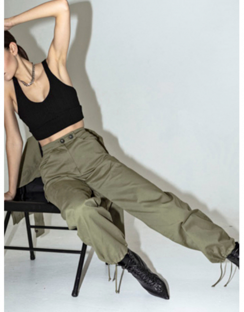 Structured Twill Cargo Pants
