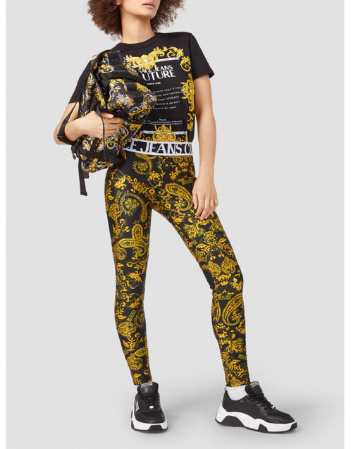 Paisley Gold Printed Leggings
