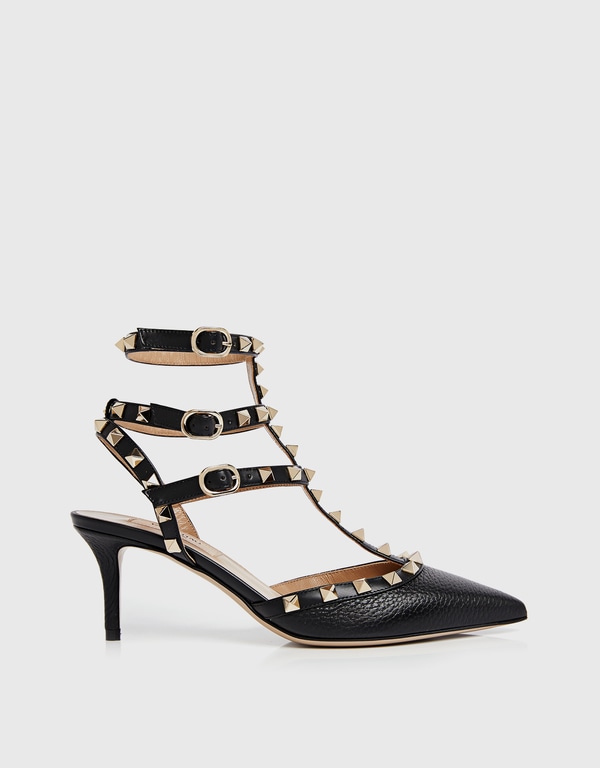 O Rockstud Caged 中跟鞋