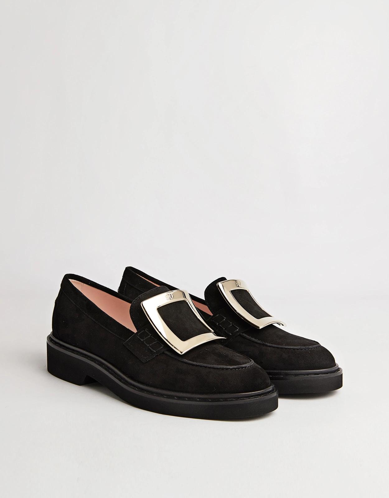 Roger Vivier Viv' Rangers 絨面革小牛皮樂福鞋