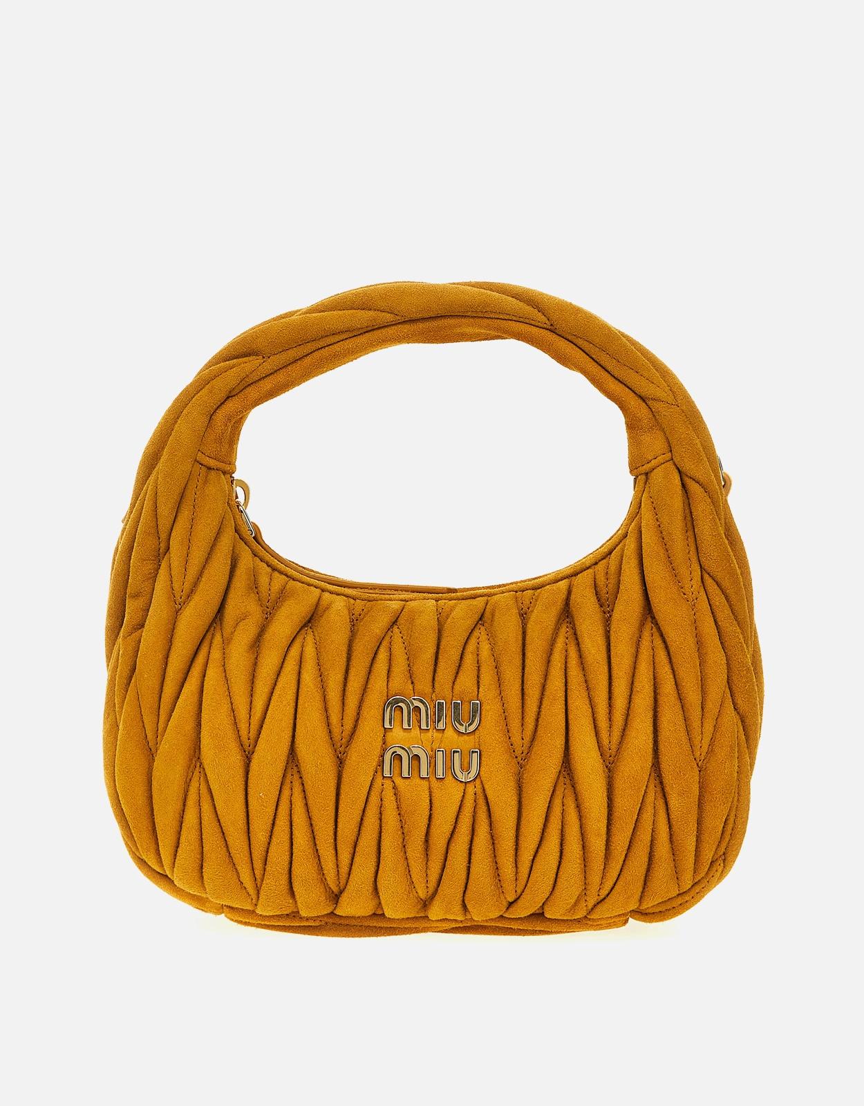 Miu Miu Hobo Wander Lamb Leather Handbag