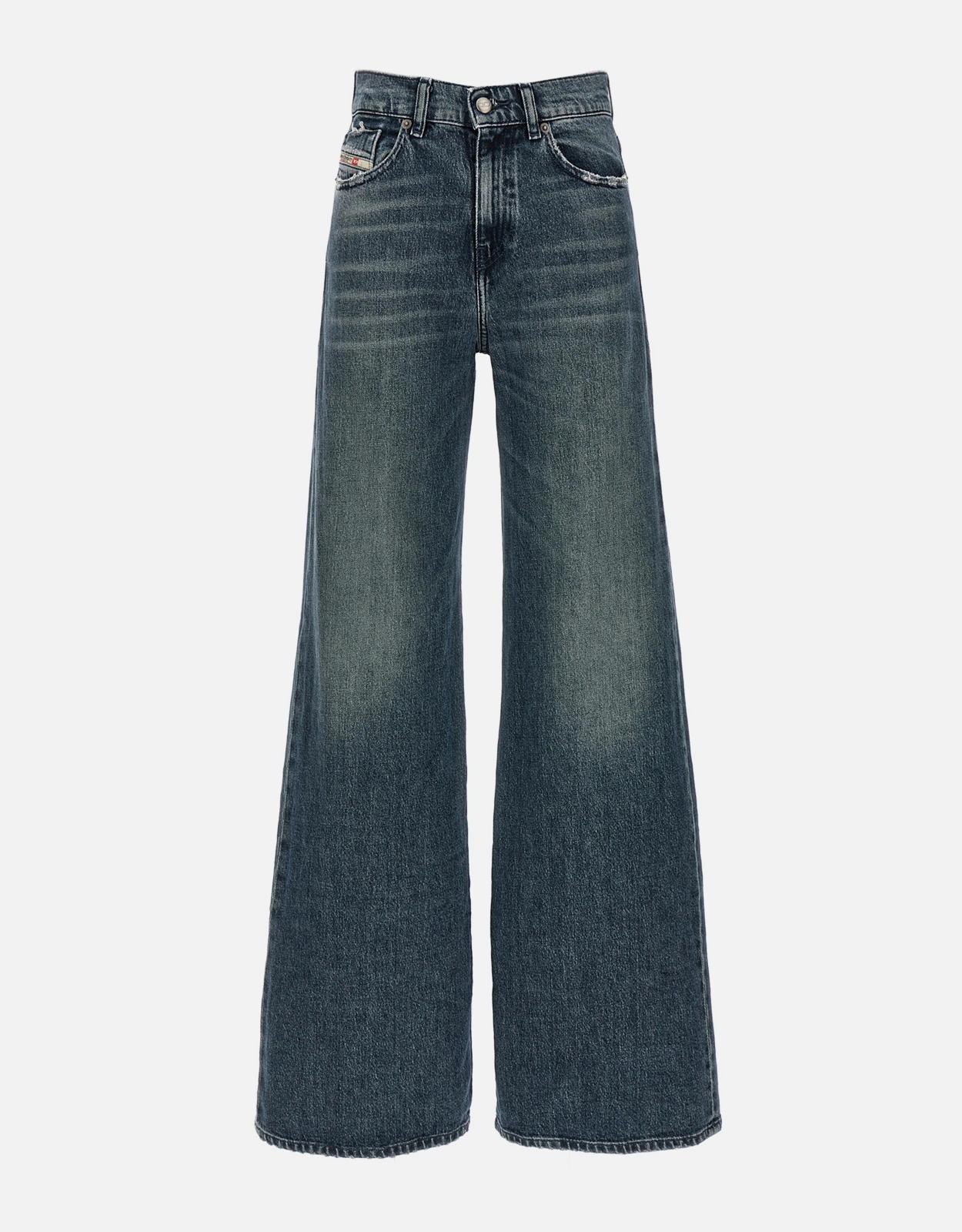 Diesel 1978 D-Akemi Cotton Blend Wide-Leg Jeans