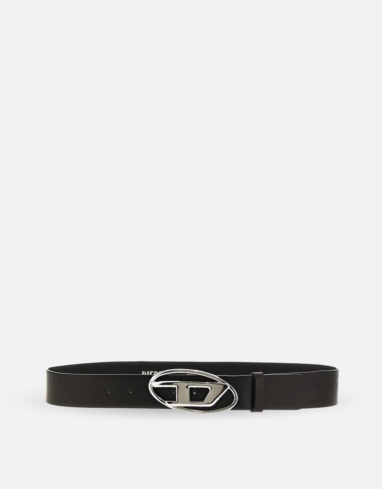 Diesel B-1DR Calf Leather Logo-Buckle Belt