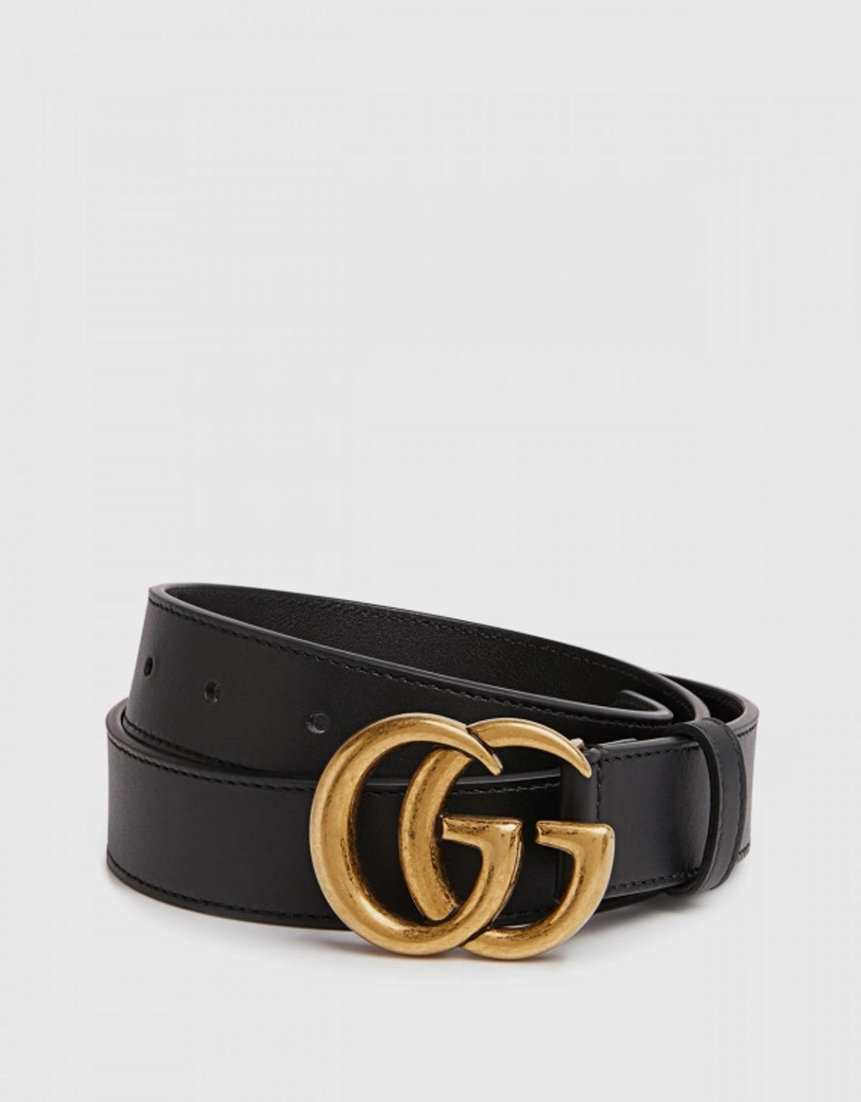 Gucci GG Marmont 皮革腰帶