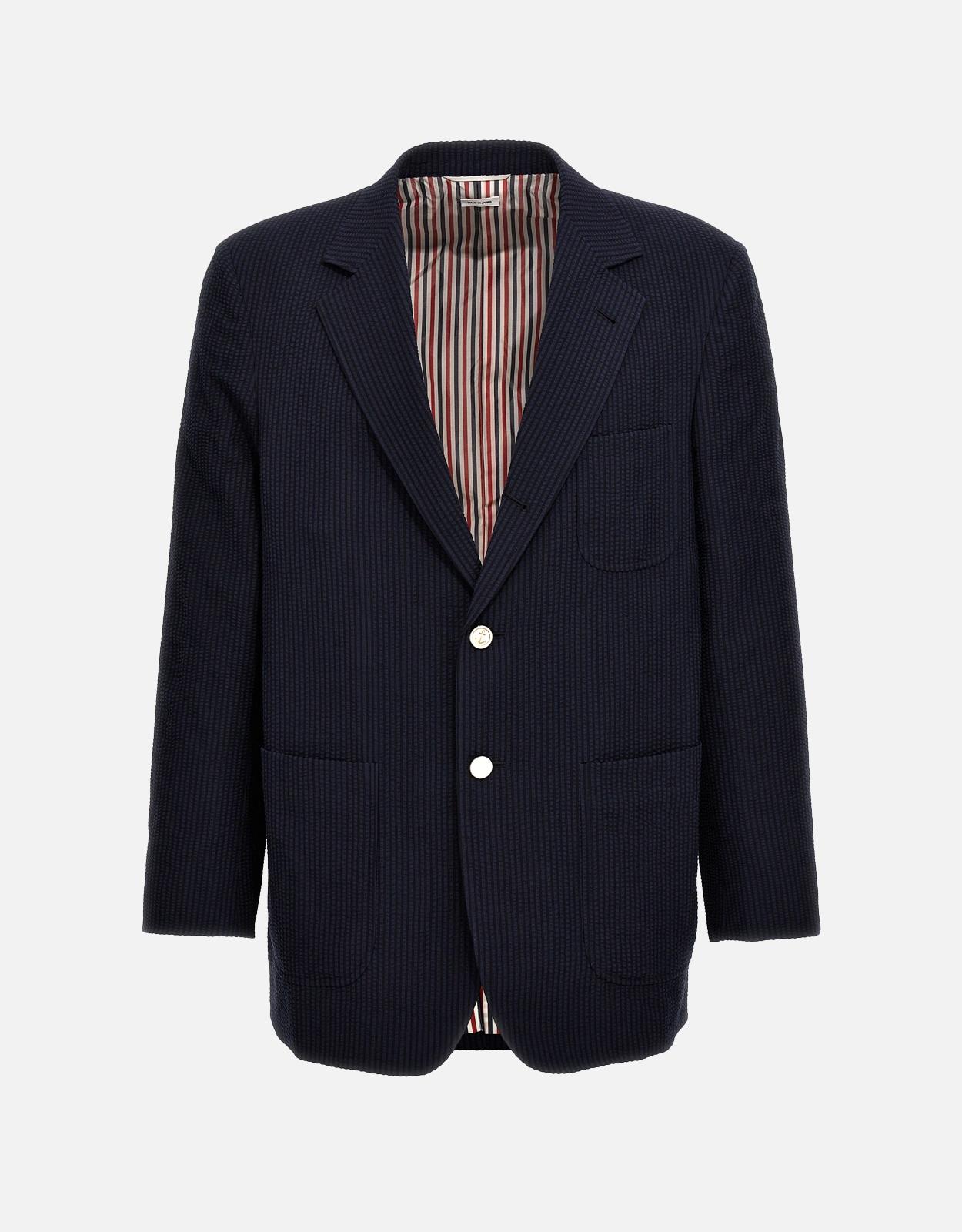 Thom Browne 男士羊毛單排扣西裝外套