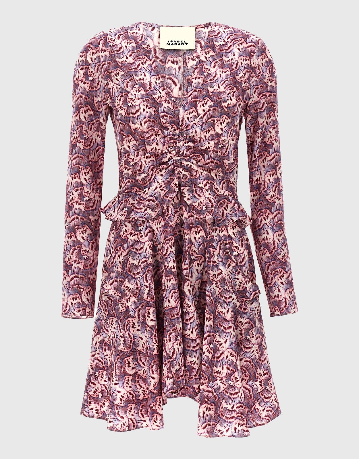 Isabel Marant Usmara 印花V領迷你裙洋裝