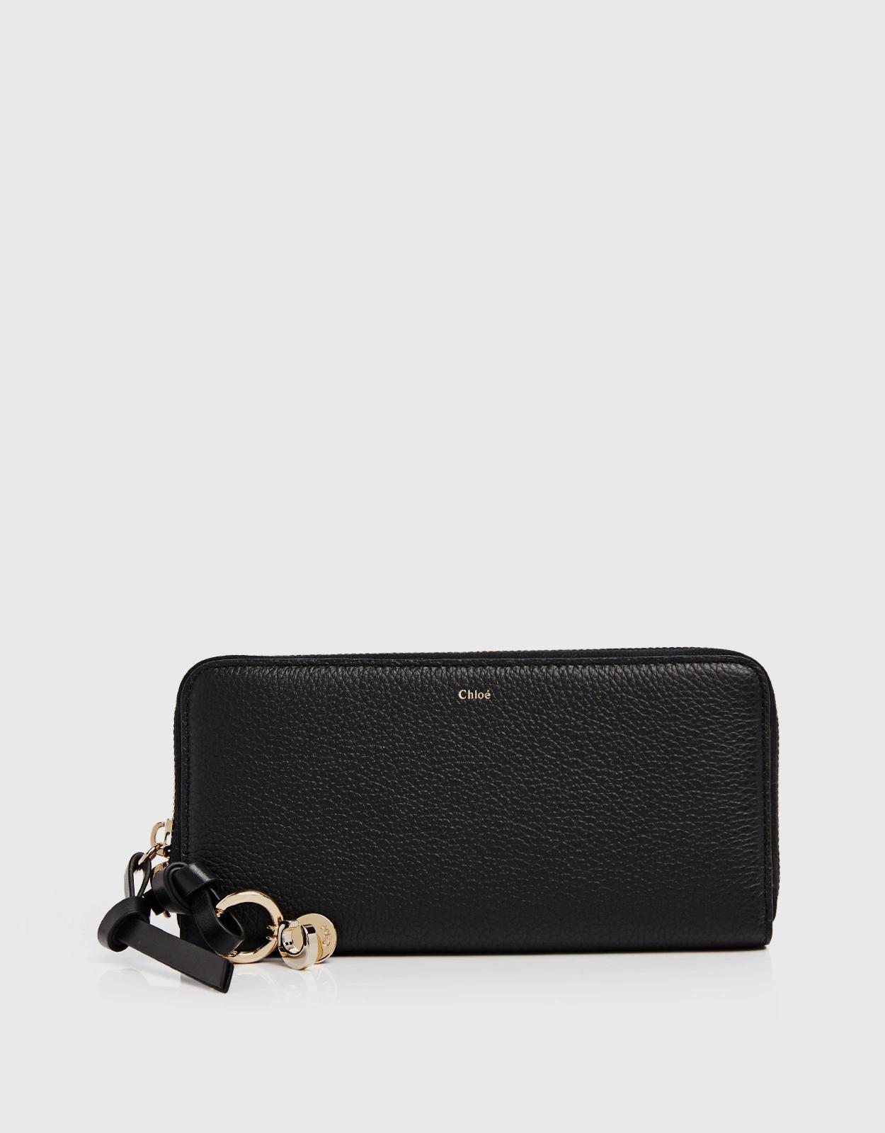 Chloé Alphabet 粒面小牛皮和亮面小牛皮拉鍊長夾