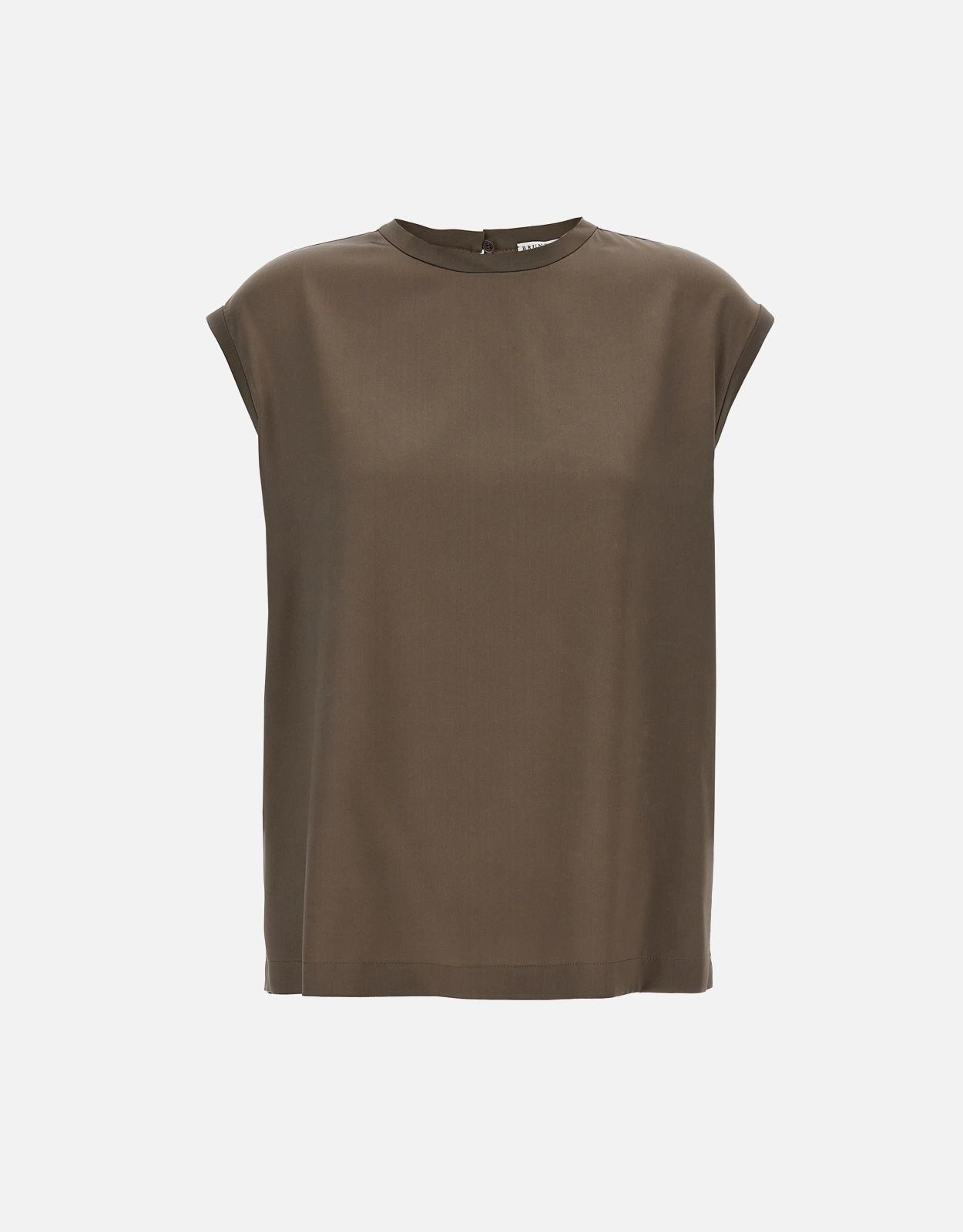 Brunello Cucinelli Monile 緞面T恤