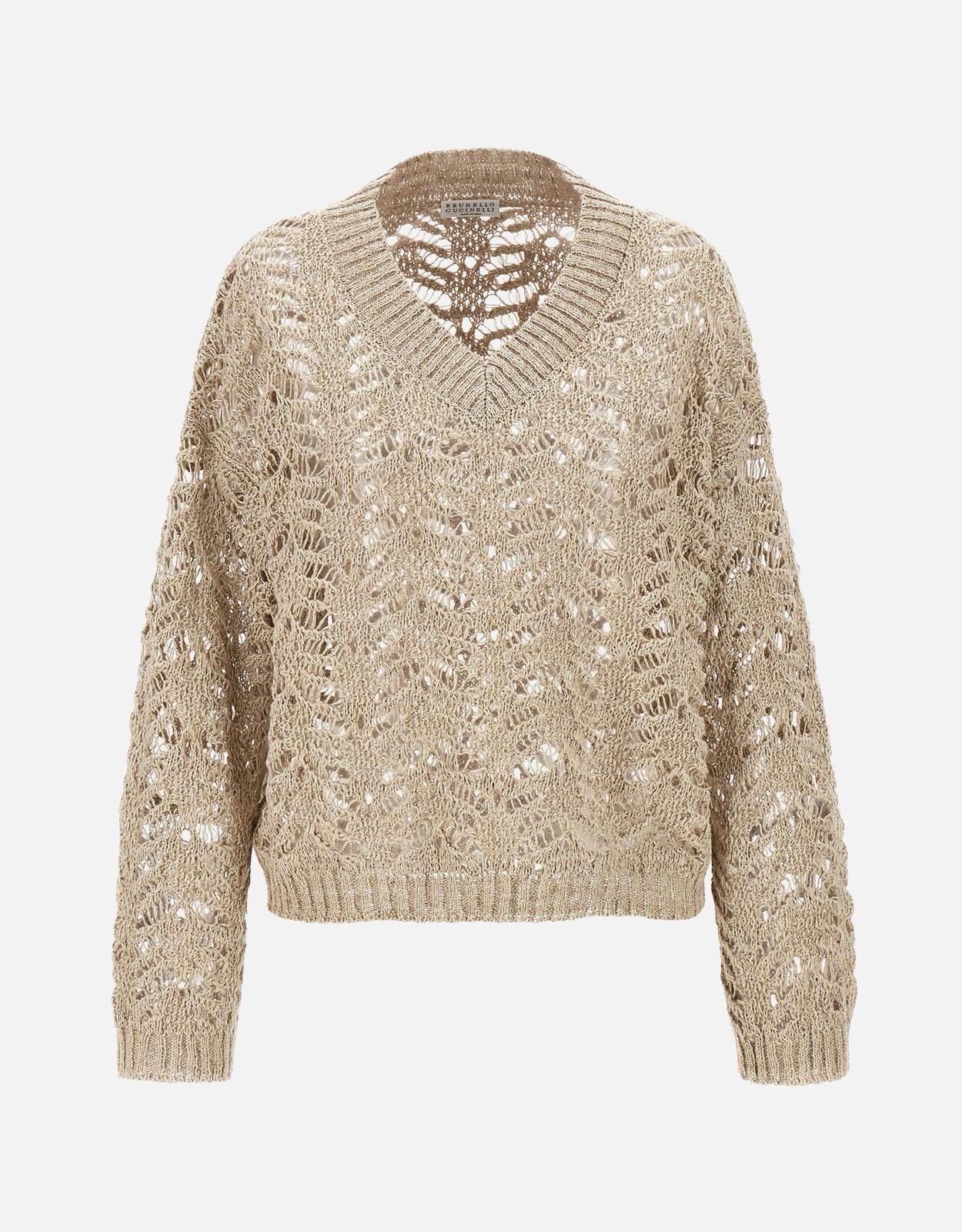 Brunello Cucinelli 葉紋蕾絲針織衫