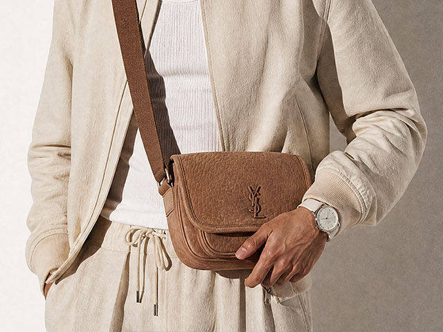 Valentino Garavani メンズNellcoteスエードフリンジバッグ () IFCHIC.COM