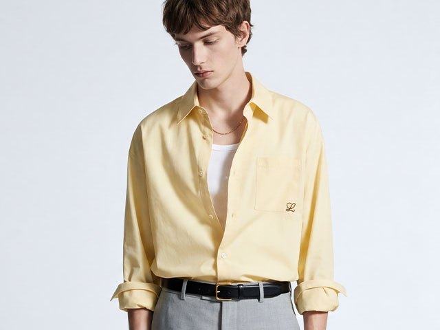 Bottega Veneta メンズライトコットンピケポロシャツ (トップス＆T